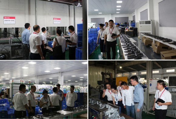 寶能城發廣州分公司領導一行蒞臨櫻花智能鎖總部參觀考察